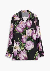 Dolce & Gabbana - Floral-print silk-twill shirt - Black - IT 38