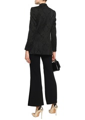 Dolce & Gabbana - Grosgrain-trimmed jacquard blazer - Black - IT 36