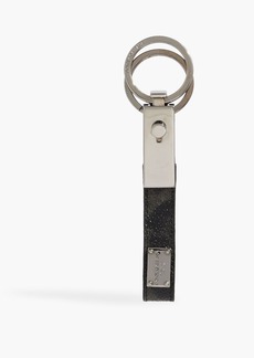Dolce & Gabbana - Gunmetal-tone pebbled-leather keychain - Gray - OneSize