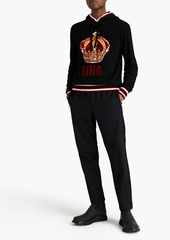 Dolce & Gabbana - Intarsia cashmere hoodie - Black - IT 44