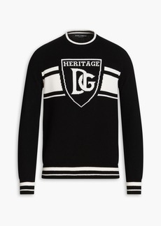 Dolce & Gabbana - Intarsia cashmere sweater - Black - IT 44