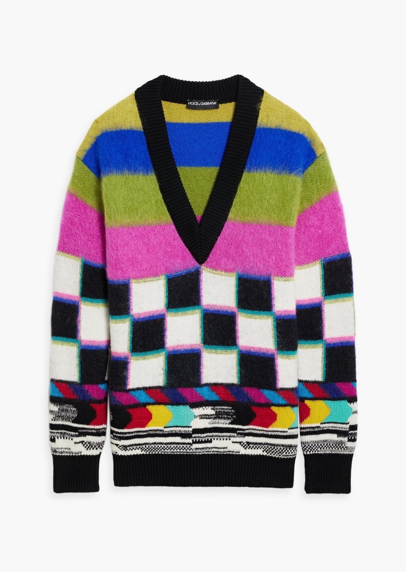 Dolce & Gabbana - Jacquard-knit sweater - Multicolor - IT 38