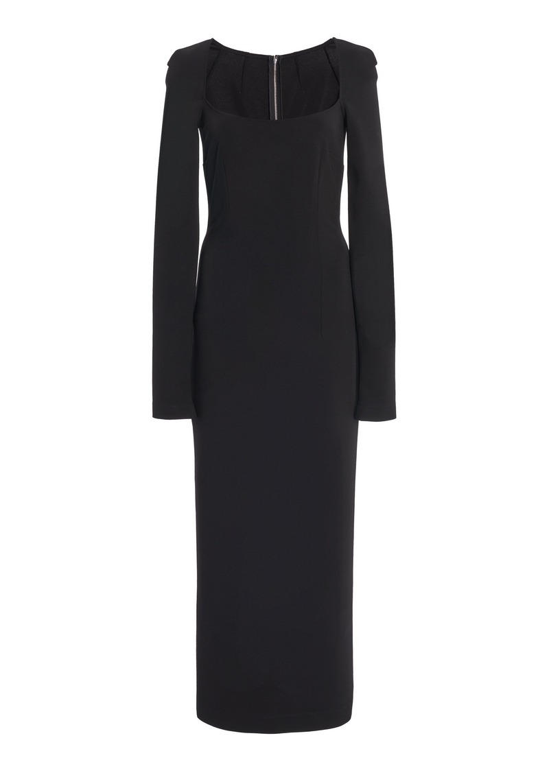 Dolce & Gabbana - Jersey Midi Dress - Black - IT 44 - Moda Operandi