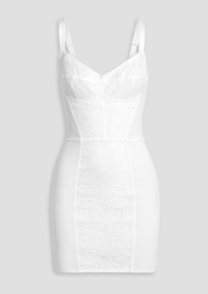 Dolce & Gabbana - Lace and stretch-mesh mini dress - White - IT 42
