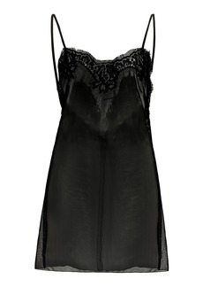 Dolce & Gabbana - Lace-Trimmed Tulle Camisole Top - Black - IT 40 - Moda Operandi