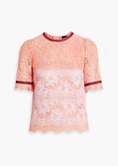 Dolce & Gabbana - Layered corded lace top - Pink - IT 36