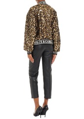 Dolce & Gabbana - Leopard-print sequined woven bomber jacket - Animal print - IT 36