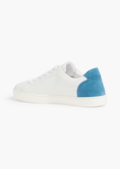 Dolce & Gabbana - Logo-appliquéd leather and suede sneakers - Blue - EU 35.5