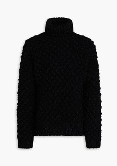 Dolce & Gabbana - Metallic bouclé -knit turtleneck sweater - Black - M