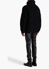 Dolce & Gabbana - Metallic bouclé -knit turtleneck sweater - Black - M