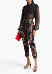 Dolce & Gabbana - Metallic jacquard slim-leg pants - Black - IT 42