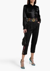 Dolce & Gabbana - Metallic jacquard tapered pants - Black - IT 38