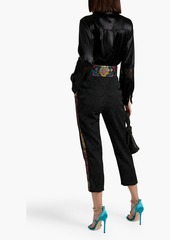 Dolce & Gabbana - Metallic jacquard tapered pants - Black - IT 38
