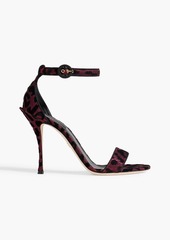 Dolce & Gabbana - Flocked lamé sandals - Pink - EU 41