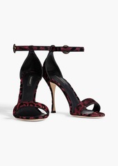 Dolce & Gabbana - Flocked lamé sandals - Pink - EU 36