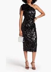 Dolce & Gabbana - One-shoulder sequined tulle midi dress - Black - IT 36