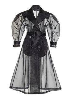 Dolce & Gabbana - Organza Midi Trench Dress - Black - IT 38 - Moda Operandi