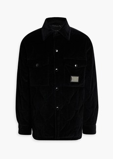 Dolce & Gabbana - Oversized quilted cotton-blend corduroy jacket - Black - IT 52
