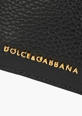 Dolce & Gabbana - Pebbled-leather passport cover - Black - OneSize