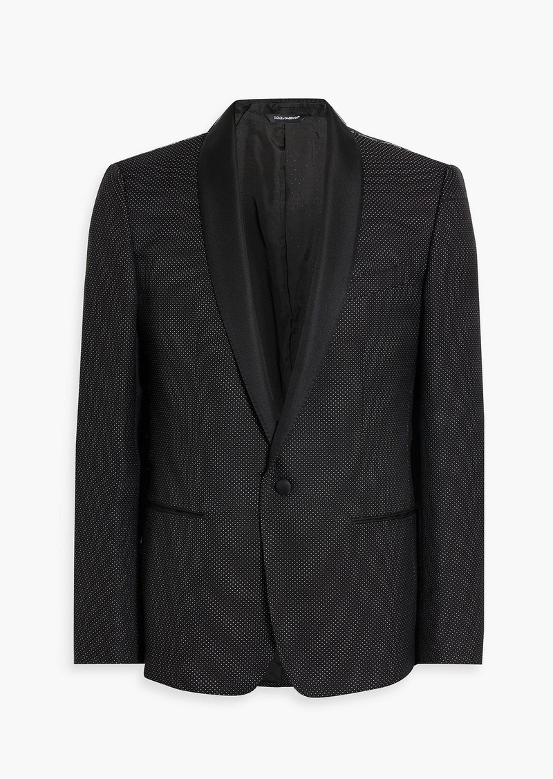 Dolce & Gabbana - Polka-dot jacquard blazer - Black - IT 50
