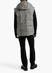 Dolce & Gabbana - Prince of Wales checked wool and cashmere-blend tweed hooded vest - Black - IT 50