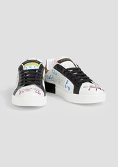 Dolce & Gabbana - Printed leather sneakers - White - EU 35