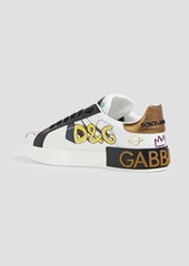 Dolce & Gabbana - Printed leather sneakers - White - EU 35