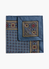 Dolce & Gabbana - Printed silk-twill pocket square - Blue - OneSize