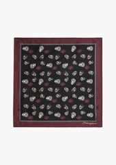 Dolce & Gabbana - Printed silk-twill pocket square - Burgundy - OneSize