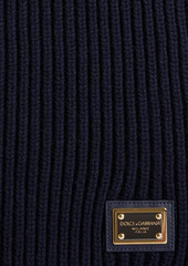 Dolce & Gabbana - Ribbed cashmere scarf - Blue - OneSize