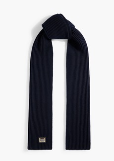 Dolce & Gabbana - Ribbed cashmere scarf - Blue - OneSize