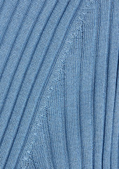 Dolce & Gabbana - Ribbed silk polo shirt - Blue - IT 48