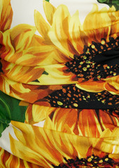 Dolce & Gabbana - Ruched floral-print silk-blend crepe midi dress - Yellow - IT 38