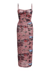 Dolce & Gabbana - Ruched Jersey Midi Dress - Multi - IT 38 - Moda Operandi