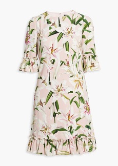 Dolce & Gabbana - Ruffled floral-print crepe mini dress - Pink - IT 36