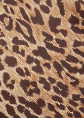 Dolce & Gabbana - Ruffled leopard-print silk-crepe mini dress - Animal print - IT 42