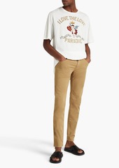 Dolce & Gabbana - Skinny-fit embroidered stretch-cotton twill pants - Neutral - IT 48