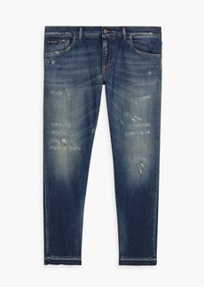 Dolce & Gabbana - Tapered distressed denim jeans - Blue - IT 54