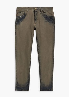 Dolce & Gabbana - Slim-fit coated denim jeans - Neutral - IT 46