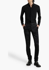 Dolce & Gabbana - Slim-fit cotton-blend jacquard pants - Black - IT 46