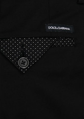 Dolce & Gabbana - Slim-fit cotton-blend twill pants - Black - IT 54