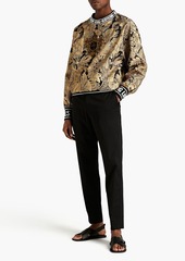 Dolce & Gabbana - Slim-fit cotton-blend twill pants - Black - IT 54