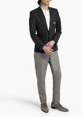 Dolce & Gabbana - Slim-fit embellished wool-felt blazer - Gray - IT 44