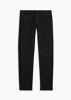 Dolce & Gabbana - Slim-fit embroidered distressed denim jeans - Gray - IT 46
