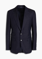 Dolce & Gabbana - Slim-fit linen and silk-blend blazer - Blue - IT 48