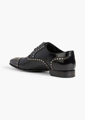 Dolce & Gabbana - Studded patent-leather brogues - Black - UK 8