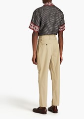 Dolce & Gabbana - Tapered pleated cotton-twill pants - Neutral - IT 48