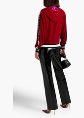 Dolce & Gabbana - Velvet hooded track jacket - Red - IT 36