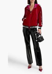 Dolce & Gabbana - Velvet hooded track jacket - Red - IT 36