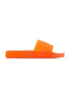 Dolce & Gabbana - Women's Logo Rubber Slides - Orange - Moda Operandi